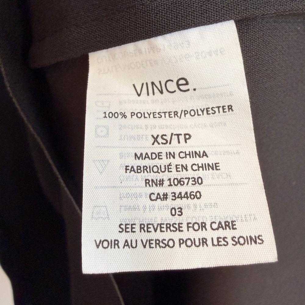 Vince Sheer Sleeve Shift Dress Short Sleeve Knee Length size XS Mesh Sleeve - Picture 5 of 10
